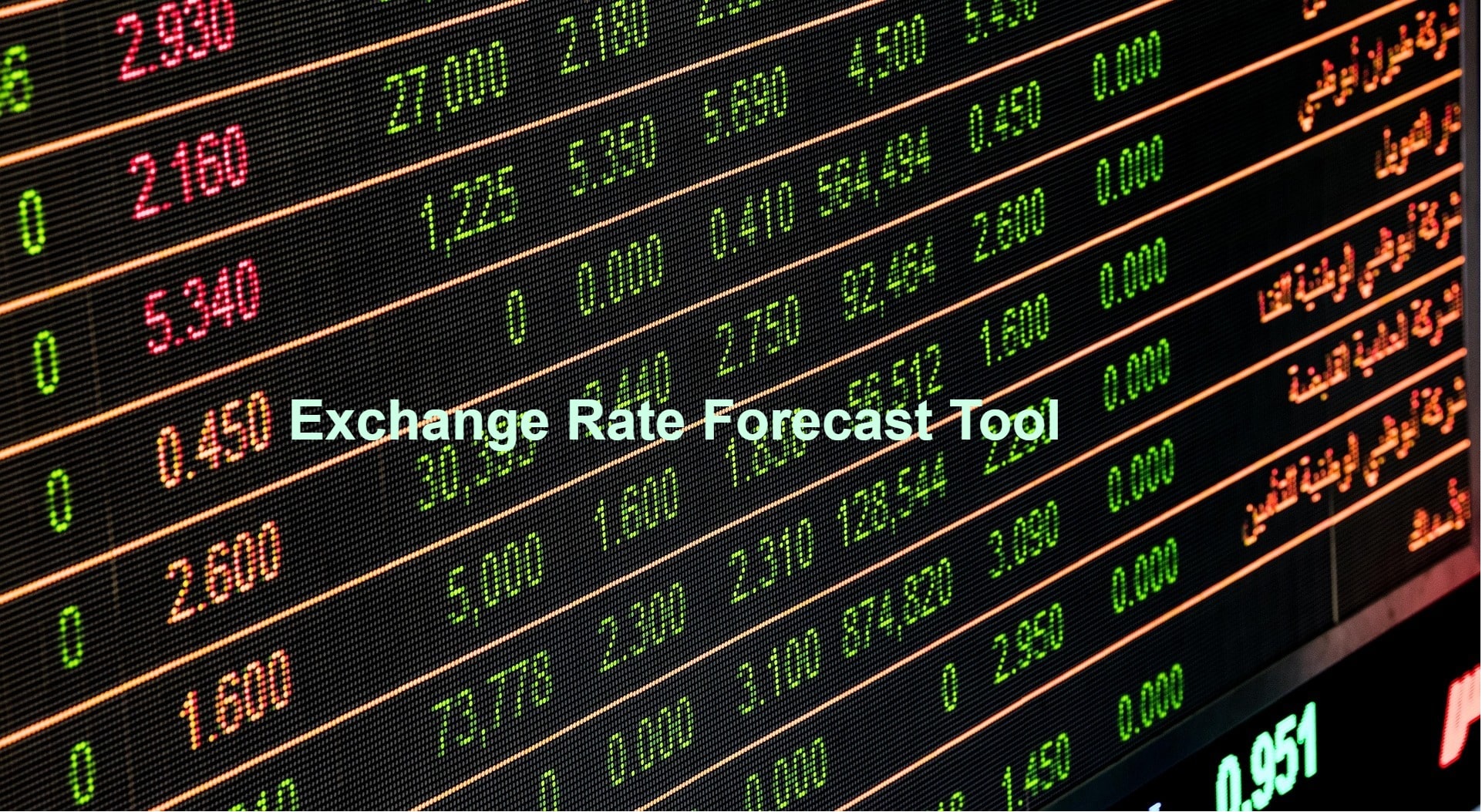 Exchange Rate Forecast project image.